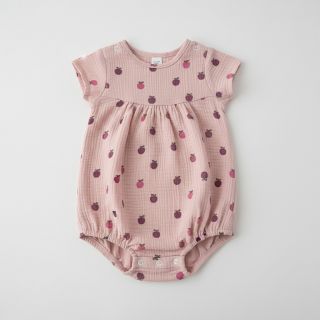 Double gauze/muslin Fruits apple soft rose