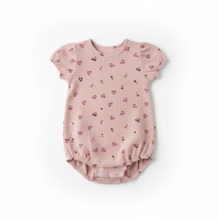 Double gauze/muslin Fruits cherry soft rose