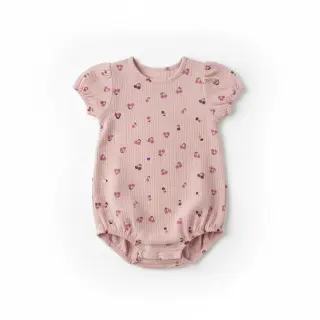 Double gauze/muslin Fruits cherry soft rose