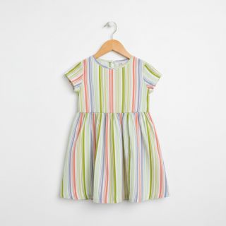 Double gauze/muslin Beach Stripe green