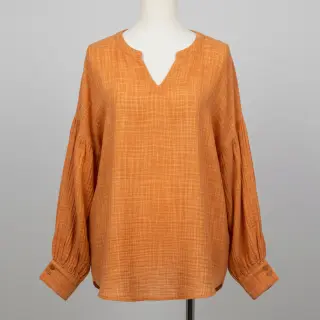 Double gauze/muslin Vintage orange