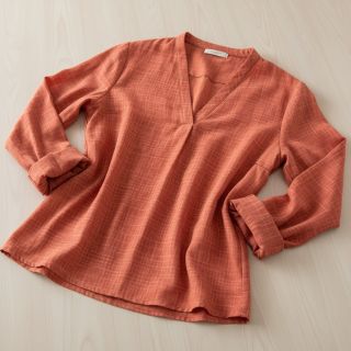 Double gauze/muslin Vintage red