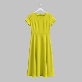 Double gauze/muslin Vintage neon yellow