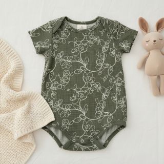 Double gauze/muslin EMBROIDERY Climbing flowers pickle