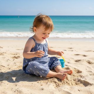 Double gauze/muslin JACQUARD Anchor 2-side faded gray navy