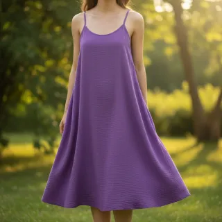 Double gauze/muslin violet
