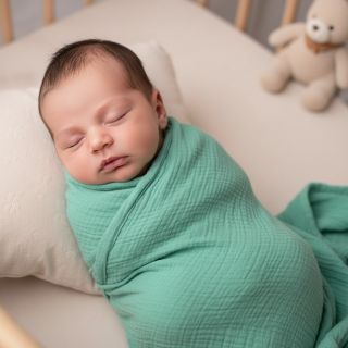 Double gauze/muslin peppermint