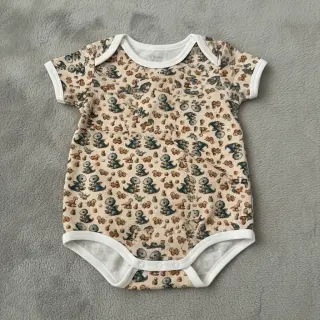 Double gauze/muslin Baby dino design B digital print