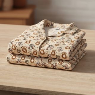 Double gauze/muslin Safari buddys design D digital print