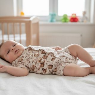 Double gauze/muslin Little farm animals design D digital print