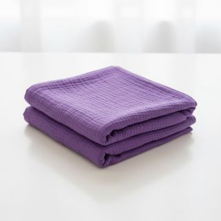 Double gauze/muslin violet ORGANIC