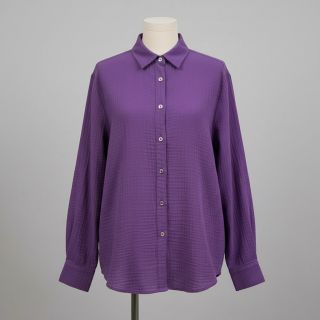 Double gauze/muslin violet ORGANIC