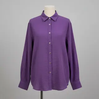 Double gauze/muslin violet ORGANIC
