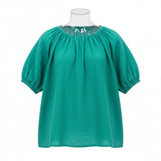 Double gauze/muslin dark teal ORGANIC