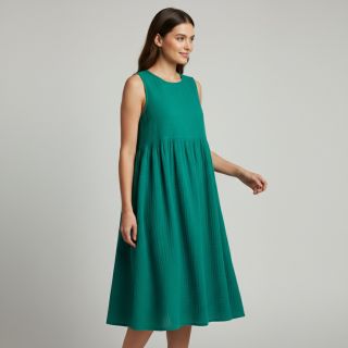 Double gauze/muslin dark teal ORGANIC