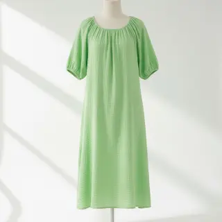 Double gauze/muslin light lime ORGANIC