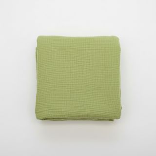 Double gauze/muslin old lime ORGANIC