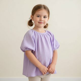 Double gauze/muslin bright violet ORGANIC