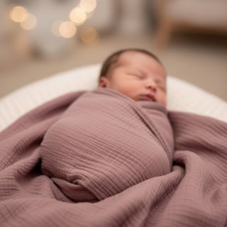 Double gauze/muslin light lilac ORGANIC