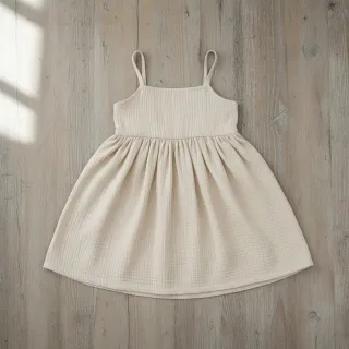 Double gauze/muslin light sand ORGANIC