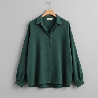 Double gauze/muslin old green ORGANIC