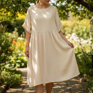 Double gauze/muslin cream ORGANIC