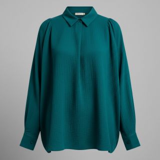 Double gauze/muslin petrol ORGANIC