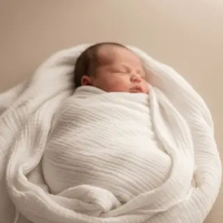 Double gauze/muslin ecru ORGANIC