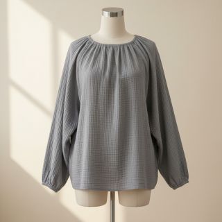 Double gauze/muslin grey ORGANIC