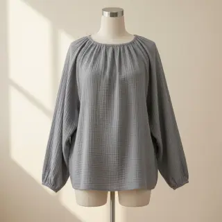 Double gauze/muslin grey ORGANIC