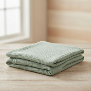Double gauze/muslin dark mint ORGANIC