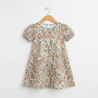 Double gauze/muslin Oldstyle flowers white digital print