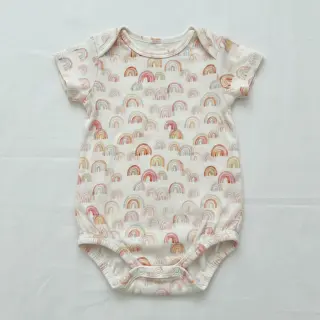 Double gauze/muslin Magic rainbows digital print