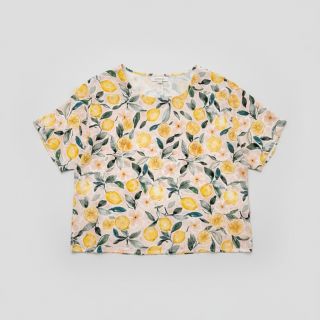 Double gauze/muslin Fresh lemons digital print