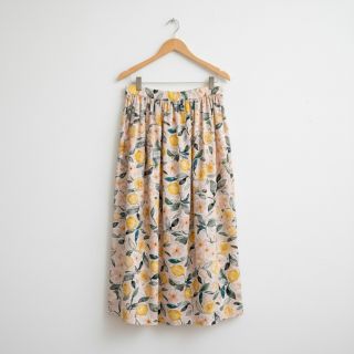 Double gauze/muslin Fresh lemons digital print