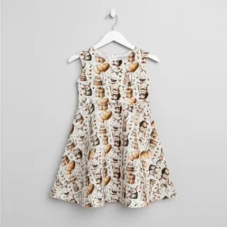 Double gauze/muslin Cuties design D digital print