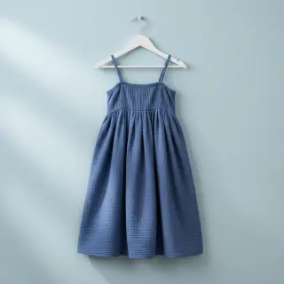 Double gauze/muslin midnight blue