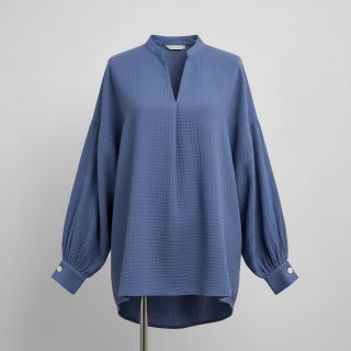 Double gauze/muslin midnight blue