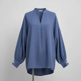 Double gauze/muslin midnight blue