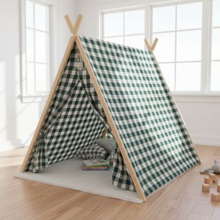 Double gauze/muslin Double sided CHECKS MINI cyan