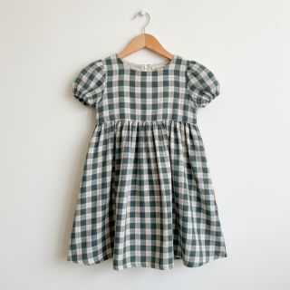 Double gauze/muslin Double sided CHECKS MINI cyan