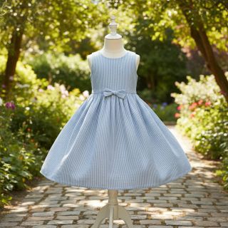 Double gauze/muslin YARN DYED Stripes light blue