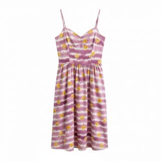 Double gauze/muslin Happy faces blush digital print