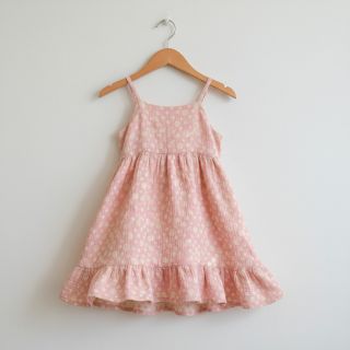 Double gauze/muslin JACQUARD Dots pink