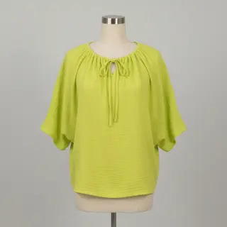 Double gauze/muslin NEON YELLOW ORGANIC