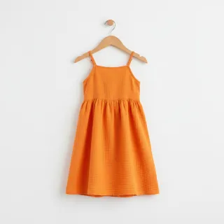 Double gauze/muslin NEON ORANGE ORGANIC
