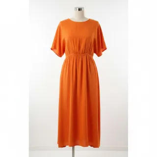 Double gauze/muslin NEON ORANGE ORGANIC