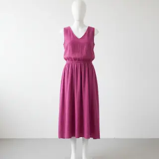 Double gauze/muslin cerise ORGANIC