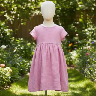 Double gauze/muslin light pink ORGANIC