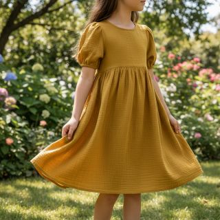 Double gauze/muslin gold ORGANIC